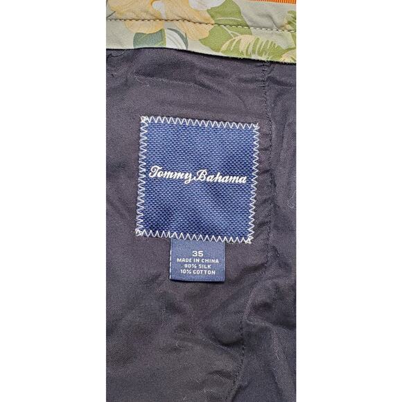 Tommy Bahama Shorts Mens Sz 35 Black Silk Cotton Flat Front Casual Summer C16 - Picture 6 of 11